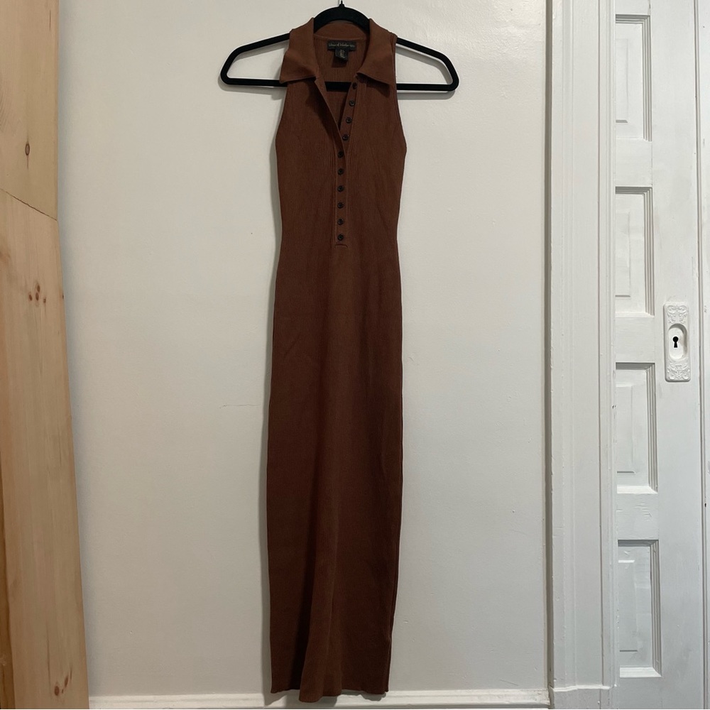 House of Harlow 1960 *Rare* Toffee Ribbed Midi Dress Size Small